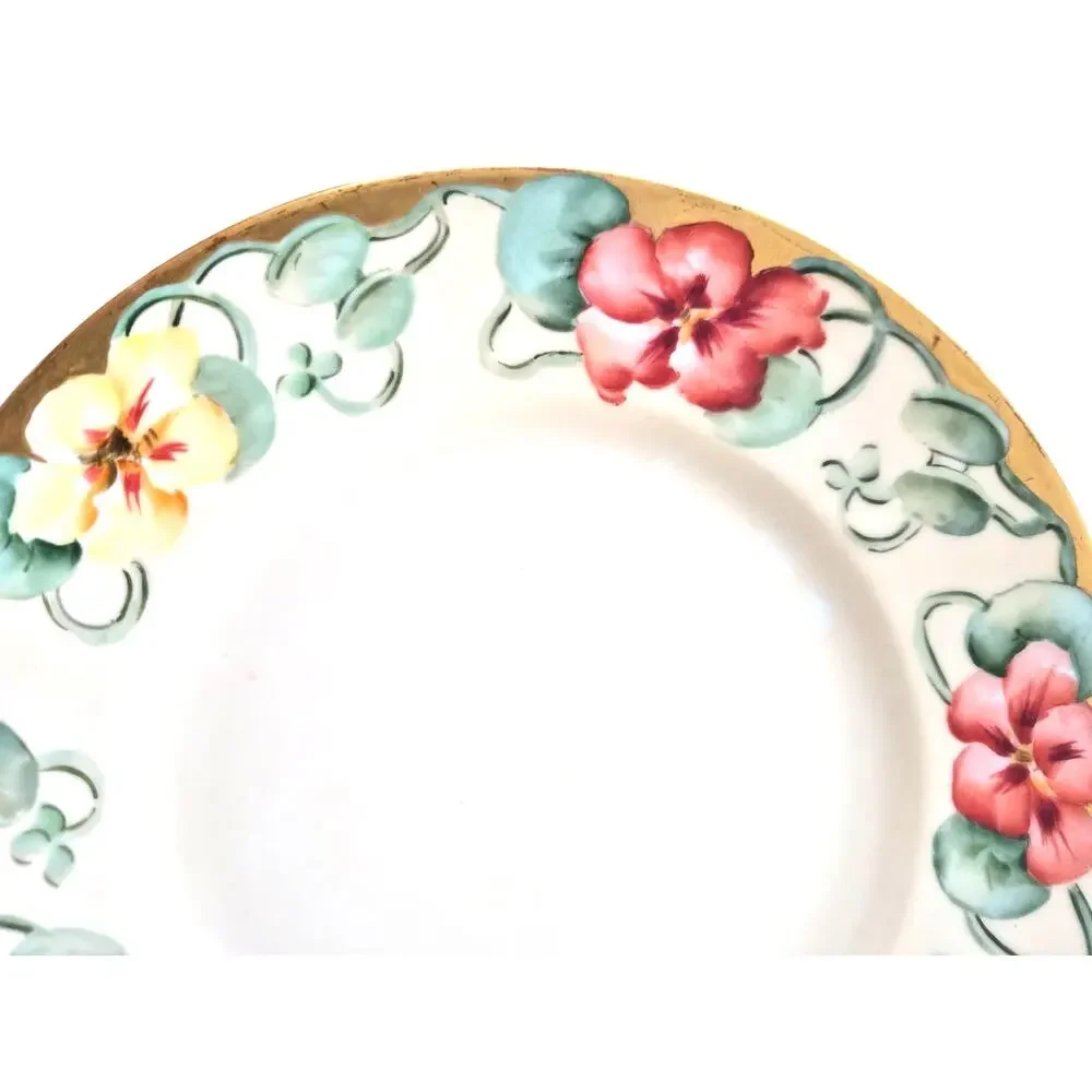 Antique Limoges France Dessert Salad Plates Set of 6 Hand Painted 1850 -1900